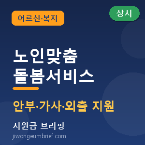 👴 노인맞춤돌봄서비스 총정리 [🟢 상시 신청]