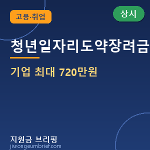 💼2026 청년일자리도약장려금 — 기업 최대 720만원 + 청년 인센티브 신청방법 [🟢 상시·예산소진 주의]
