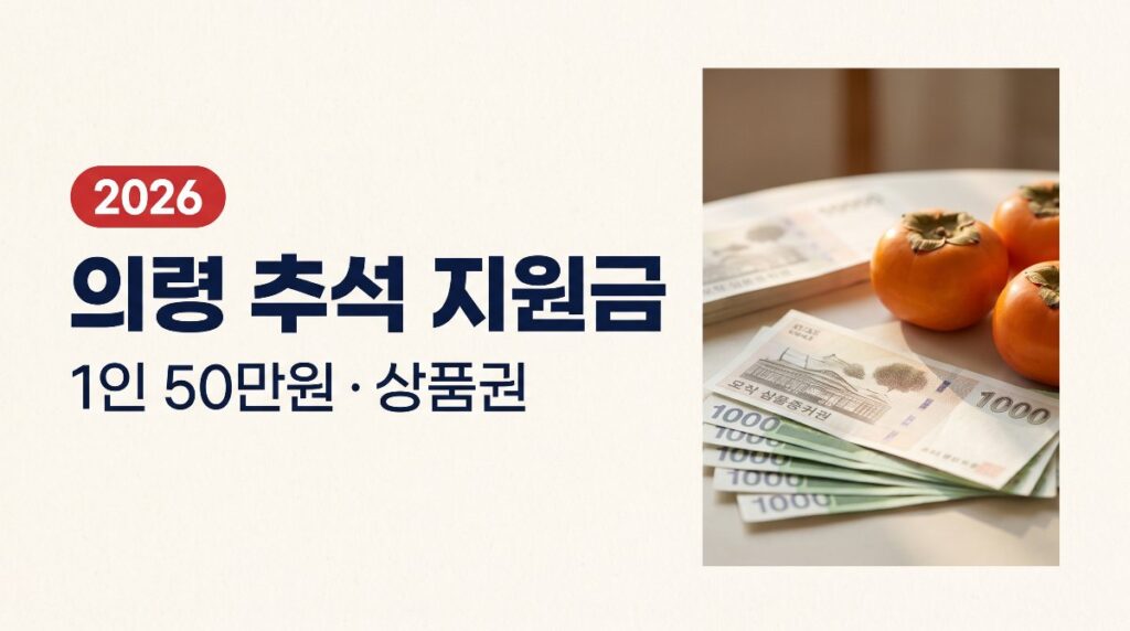 의령 추석 지원금 1인 50만원