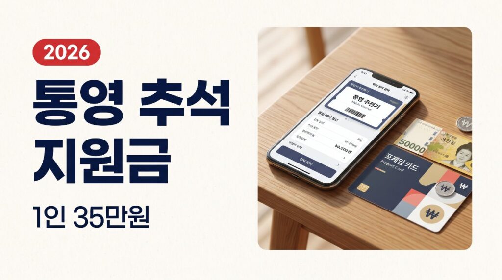 통영 추석 지원금 1인 35만원