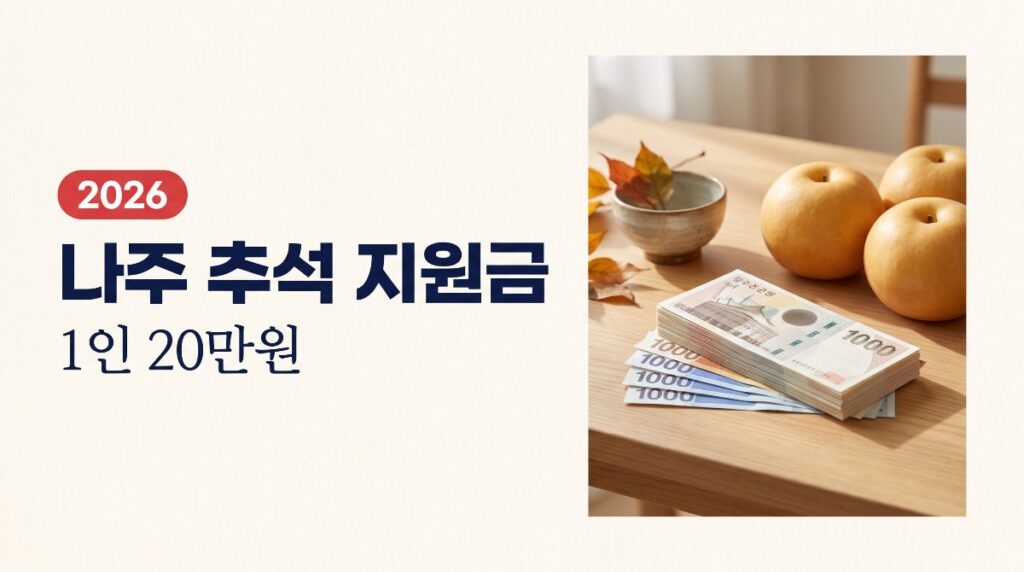 나주 추석 지원금 1인 20만원
