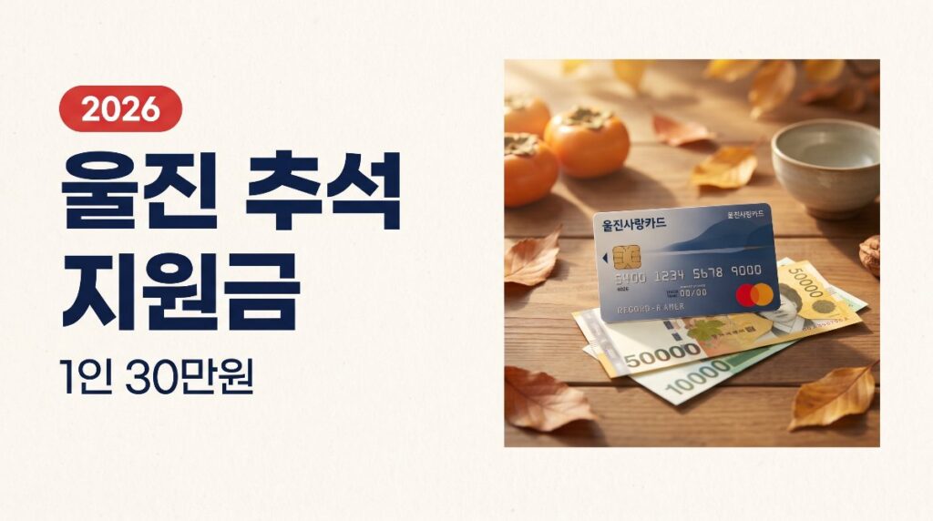 울진 추석 지원금 1인 30만원