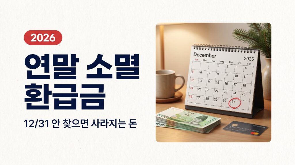 2026 연말 12월 31일 소멸 환급금 총정리