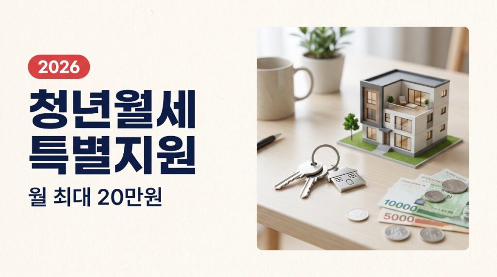 🏠2026 청년월세 특별지원 — 월 최대 20만원 × 24개월(최대 480만원), 신청방법 총정리