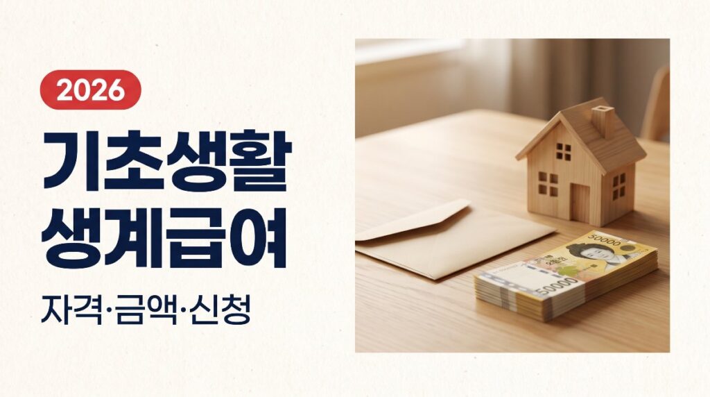 💵 2026 기초생활 생계급여 총정리 — 자격·금액·신청