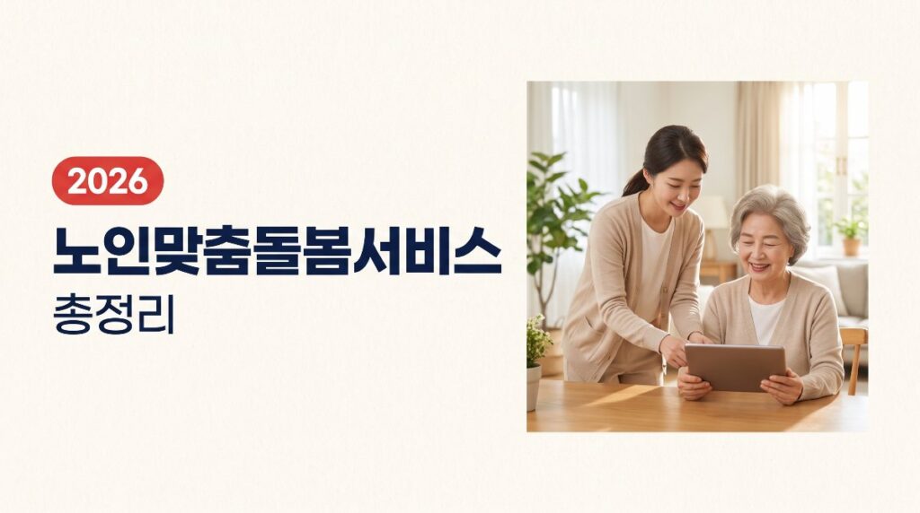 👴 노인맞춤돌봄서비스 총정리