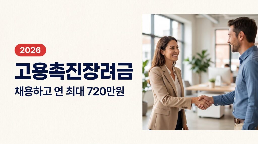 🤝 고용촉진장려금, 취약계층 채용하고 연 최대 720만원 받는 법