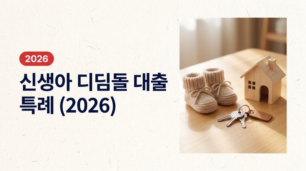 👶 신생아 특례 디딤돌 대출 총정리 (2026)