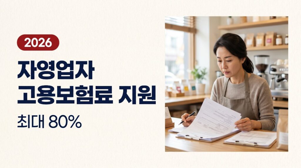 🧾 자영업자 고용보험료 최대 80% 지원 총정리
