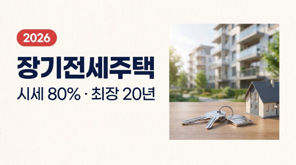 장기전세주택 시세 80% 전세로 최장 20년
