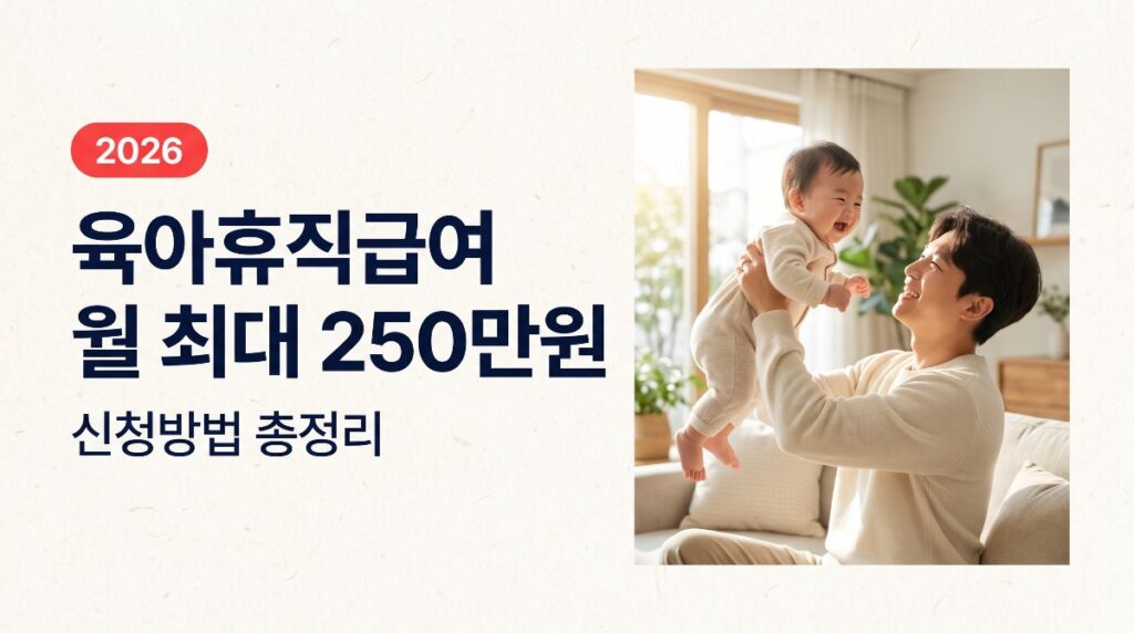 육아휴직급여 월 최대 250만원 신청방법 총정리