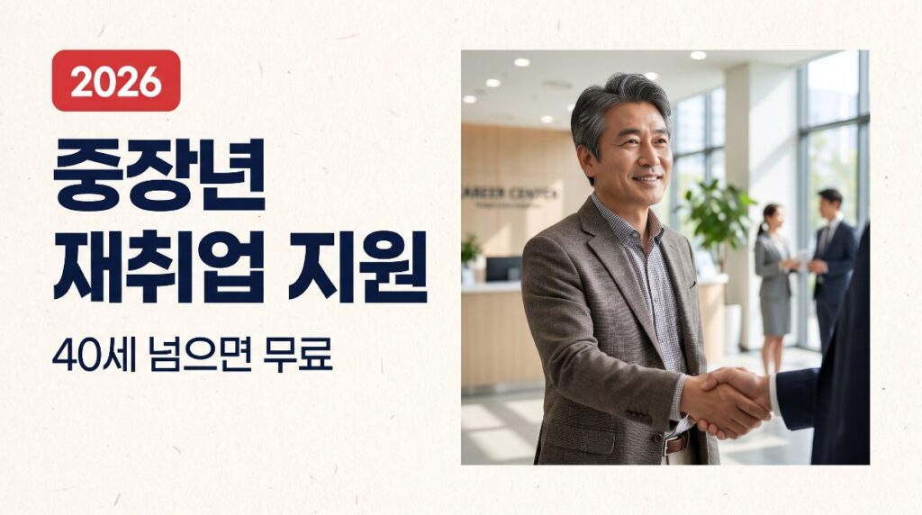 40세 넘으면 무료, 중장년내일센터 재취업 지원