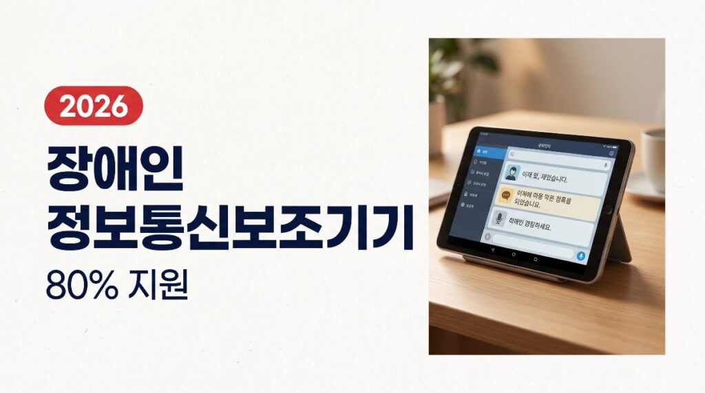 장애인 정보통신보조기기 80% 지원