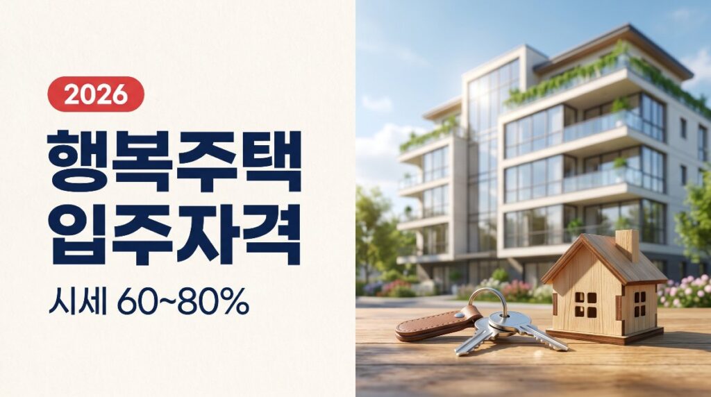행복주택 입주자격 총정리 시세 60~80%