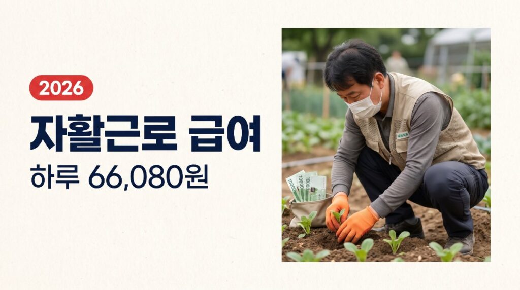 자활근로 2026 급여 하루 66,080원