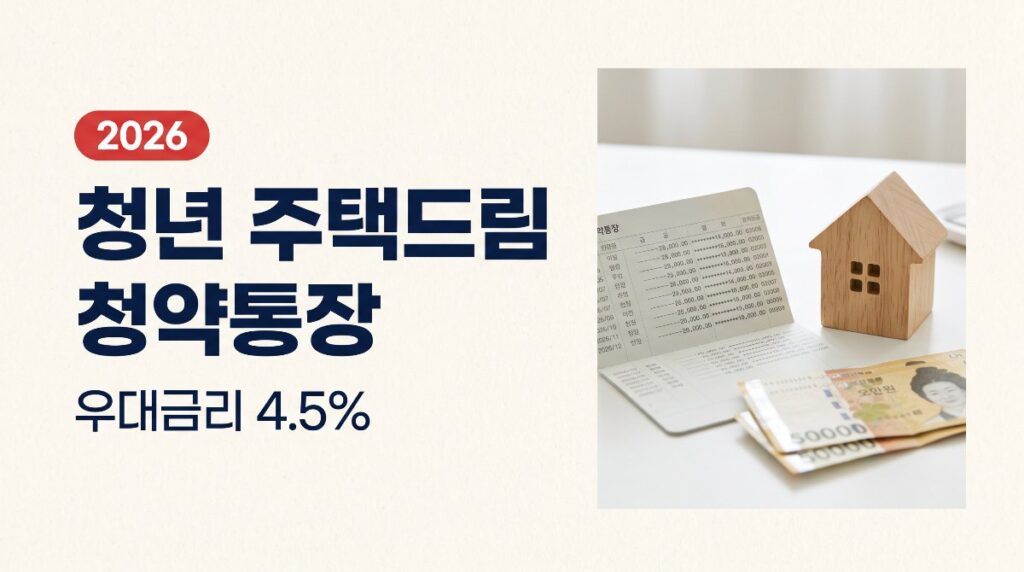 🏠청년 주택드림 청약통장 — 우대금리 4.5% + 소득공제 최대 120만원, 2026 신청방법 총정리