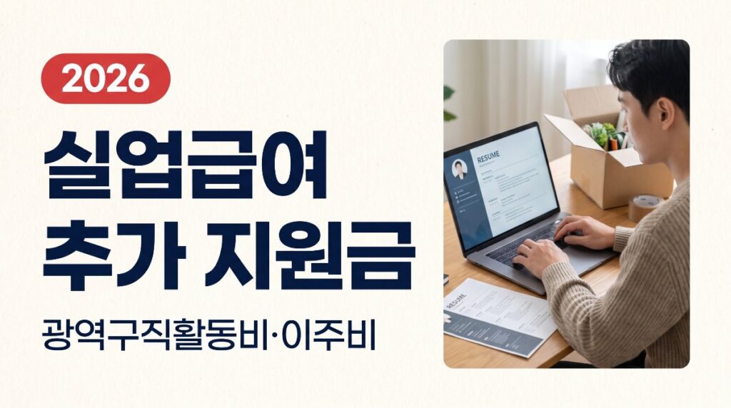 실업급여 받을 때 더 챙기는 돈, 광역구직활동비·이주비 총정리