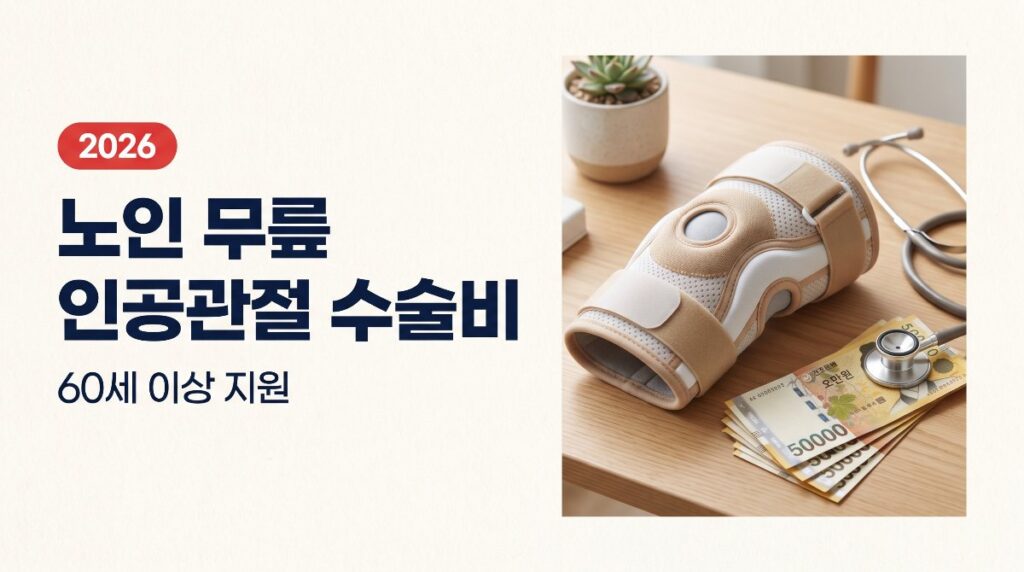 👵노인 무릎인공관절 수술비 지원 — 60세 이상 양쪽 최대 240만원