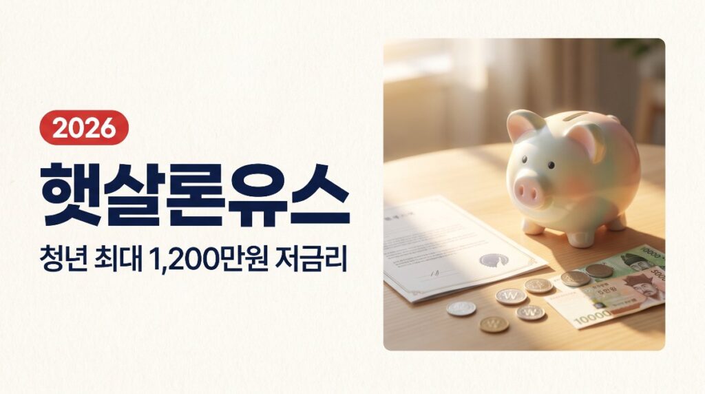 🌱 햇살론유스 — 청년 최대 1,200만원 저금리 대출, 2026 조건·신청방법 총정리