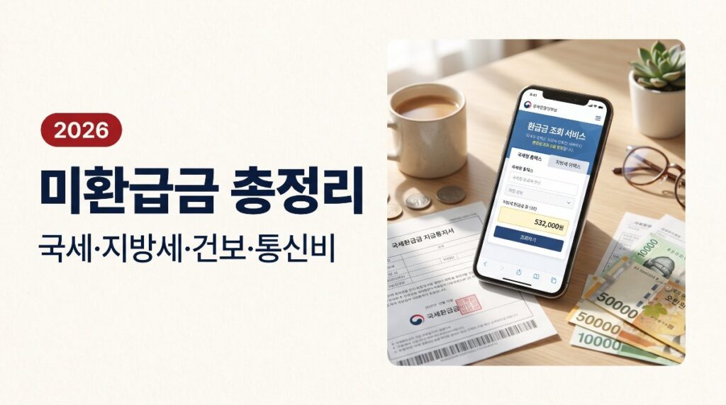 🔎 미환급금 총정리 — 국세·지방세·건강보험·통신비 한번에